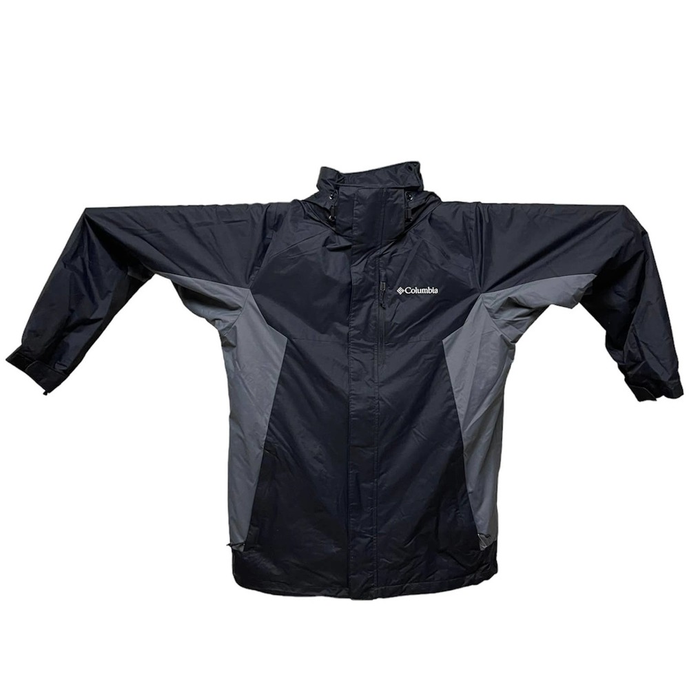 Columbia Jacket Mens Extra Large Black  Interchange Waterproof Hooded Coat